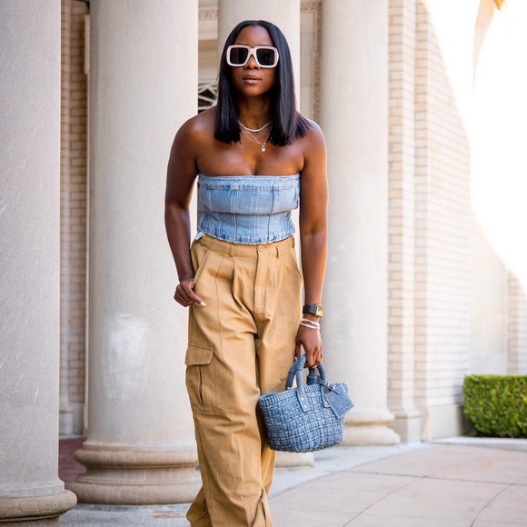 Balenciaga bistro denim basket bag. Worn a few times! Comes with duster - Picture 3 of 5